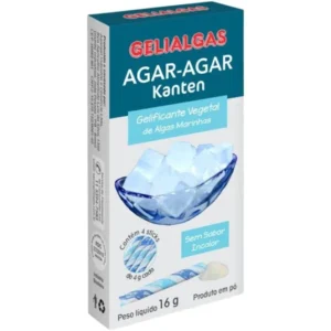 Agar Agar em Pó - 16g - Gelificante Vegetal de Algas Marinhas - Incolor