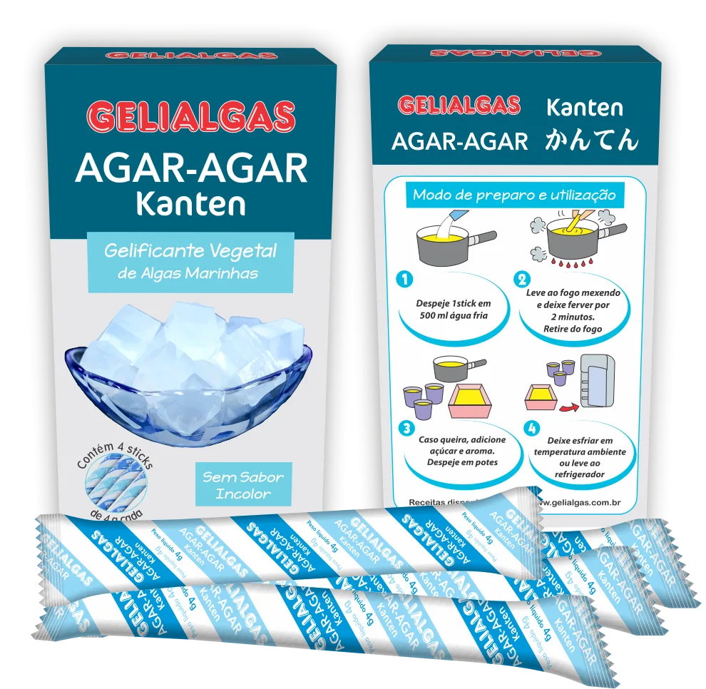 Agar Agar em Pó - 16g - Gelificante Vegetal de Algas Marinhas - Incolor