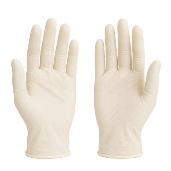 luvas de látex descartáveis