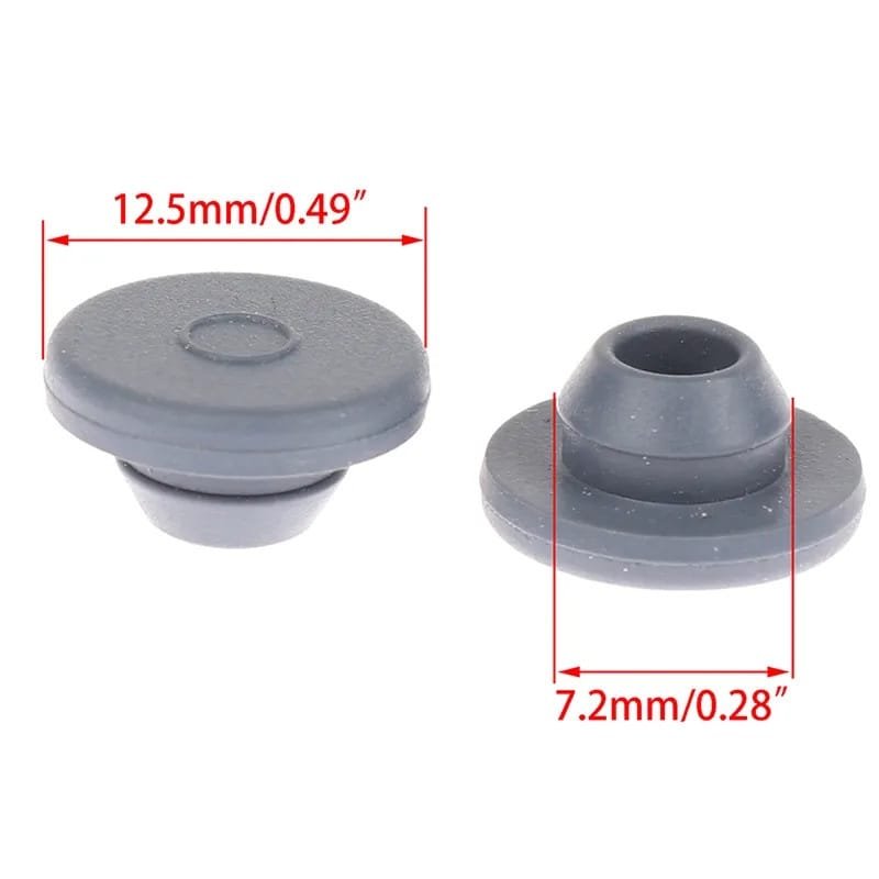 Borrachas de Inoculação - Tampa Penicilina P (7mm) - Vial - Imagem 2