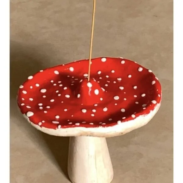 Incensário de Cogumelo Vermelho