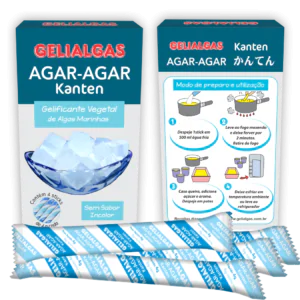 Agar Agar em Pó - 16g - Gelificante Vegetal de Algas Marinhas - Incolor
