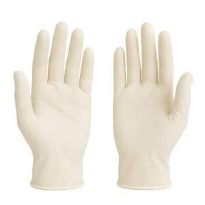 luvas de látex descartáveis