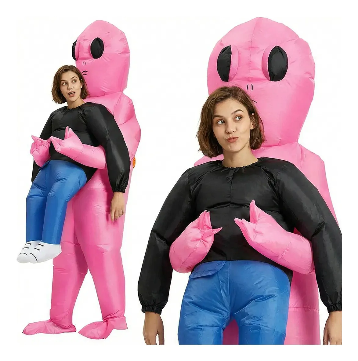 Fantasia Alien Rosa Et Alienígena Extraterrestre Feminina - Imagem 3